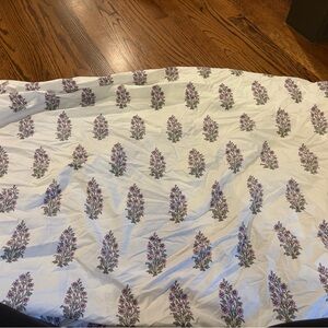 Purple flower pottery barn crib sheet